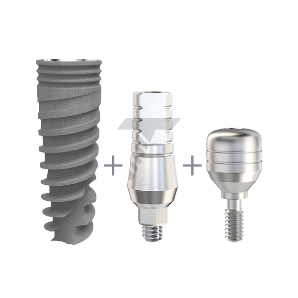 ABA Spiral Implant Healing Cap and Straight Abutment set