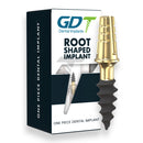 ROF Root Shaped Flexible Neck One Piece Implant Compressive Mono Monoblock Dental Implant