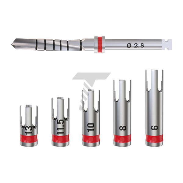 Control Depth: Drill Ø2.8 with Stoppers Set | GDT Implants