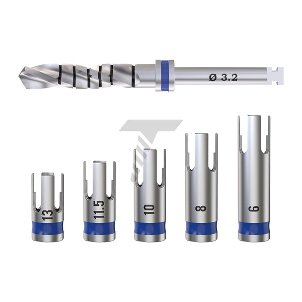 Precision Drilling: Drill Ø3.2 with Stoppers Set | GDT Implants