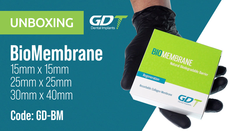 Unboxing video of GDT BioMembrane Resorbable Collagen Membrane