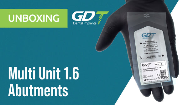 Unboxing video of GDT Multi Unit 1.6mm Abutments system