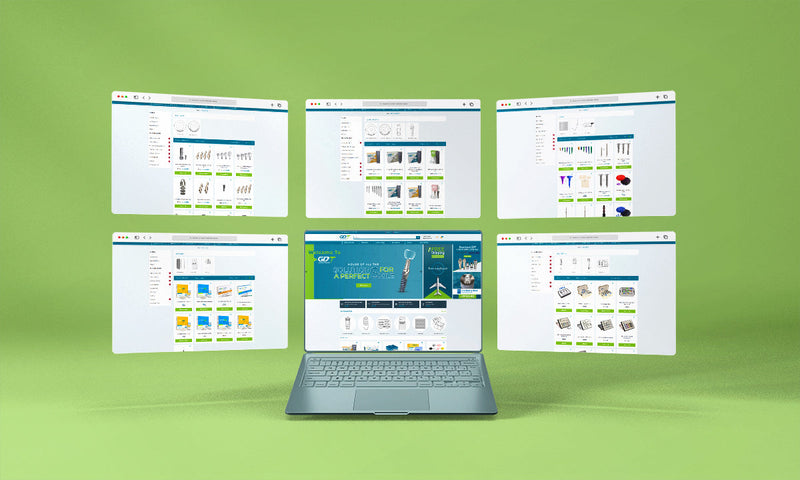 GDT Dental Implants Online Store Mockup on laptop