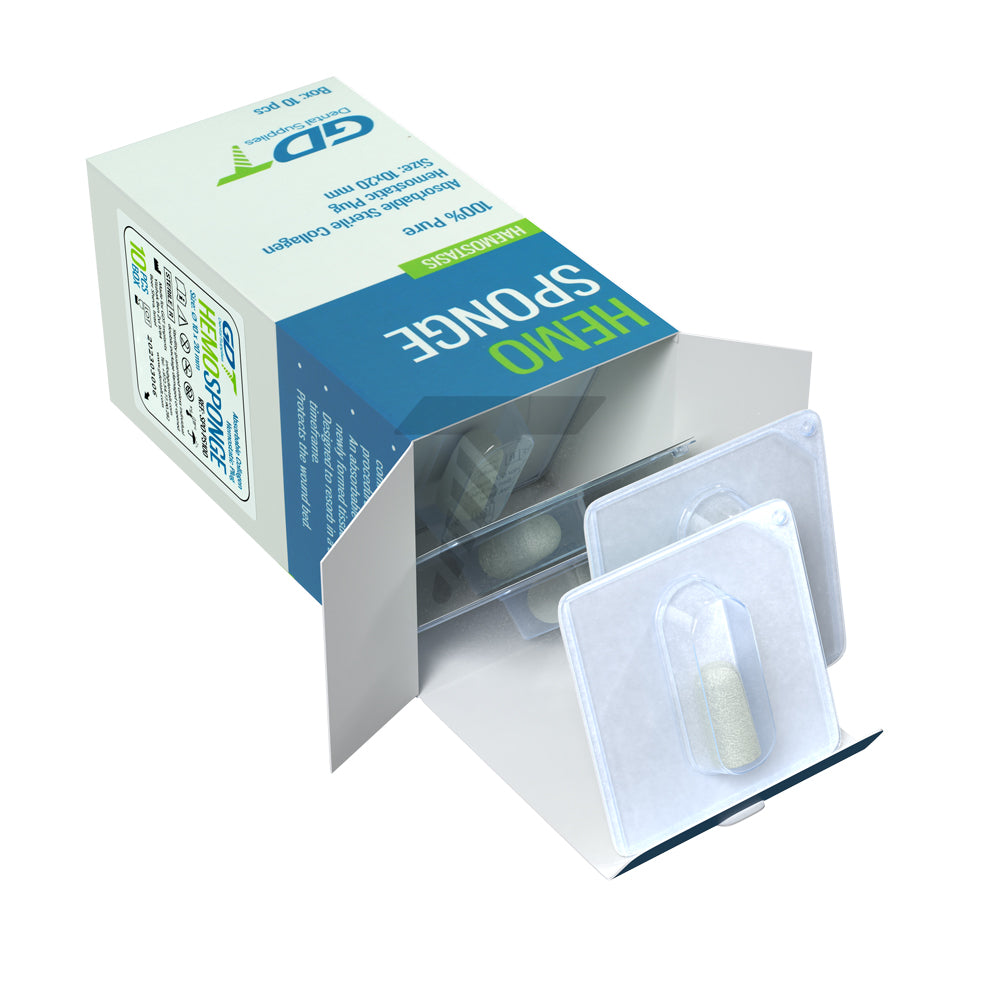 GDT Hemosponge 100% Pure Collagen Absorbable Sponge