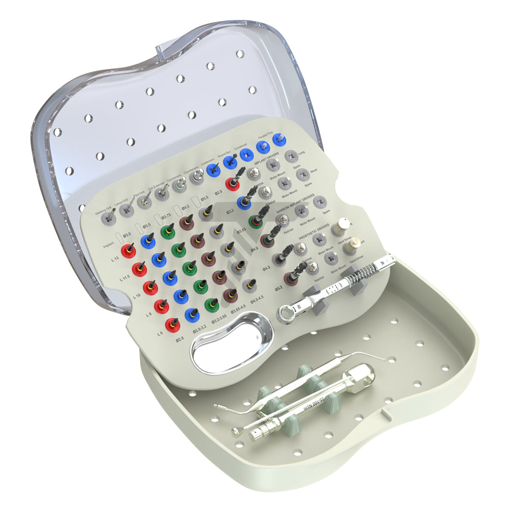 DLC Conical Integral Stopper Drills Full Surgical Kit Box