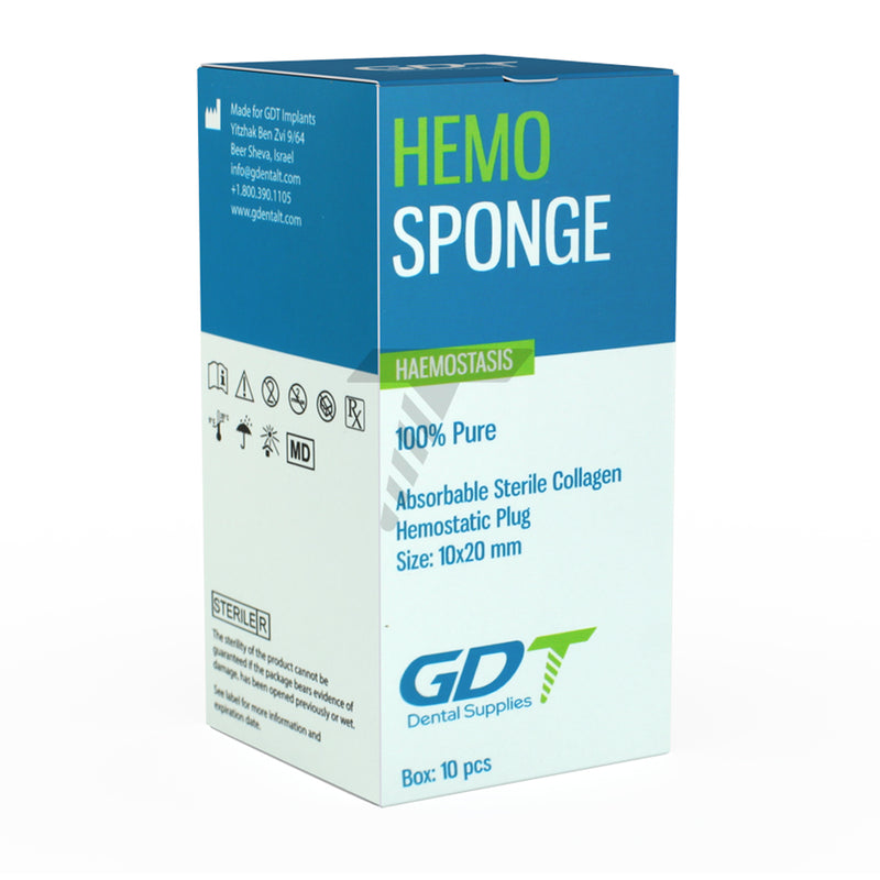 GDT Hemosponge 100% Pure Collagen Absorbable Sponge