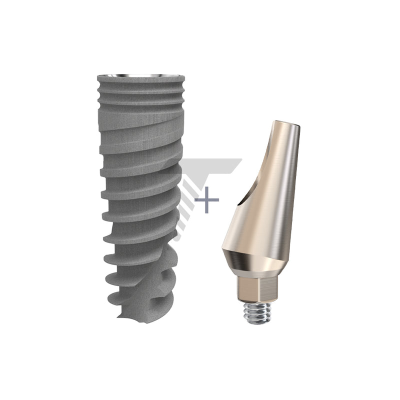 ABA Spiral Implant and Angulated Abutment set