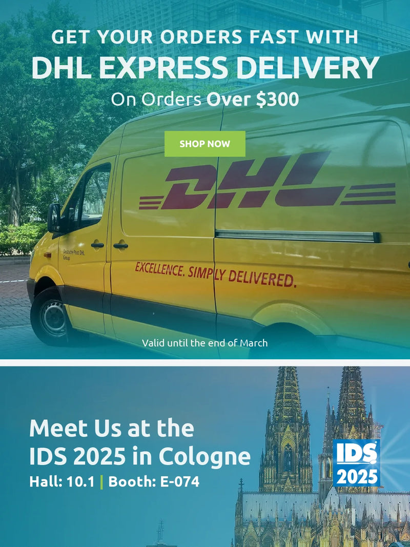 GDT Dental Implants offers free DHL express shipping on orders over $300