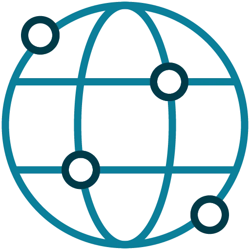 Geometric design with intersecting circles on a white background