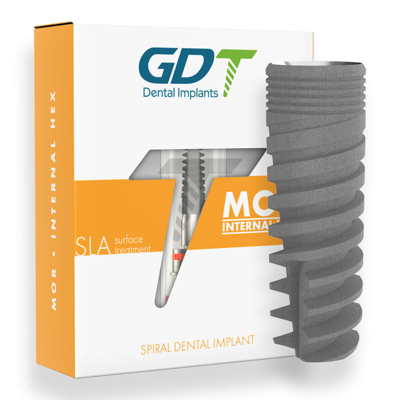 MOR Spiral Dental implant Internal Hex Connection 2.42mm SLA