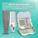 All in One Bundle - 50 Conical NP Implants, 50 Straight Abutments and Full Implantation Kit