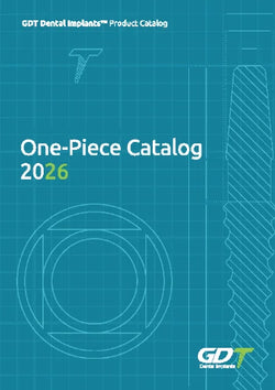 One-piece catalog cover with technical drawings and 'GDT Dental Implants' branding on a blue background.