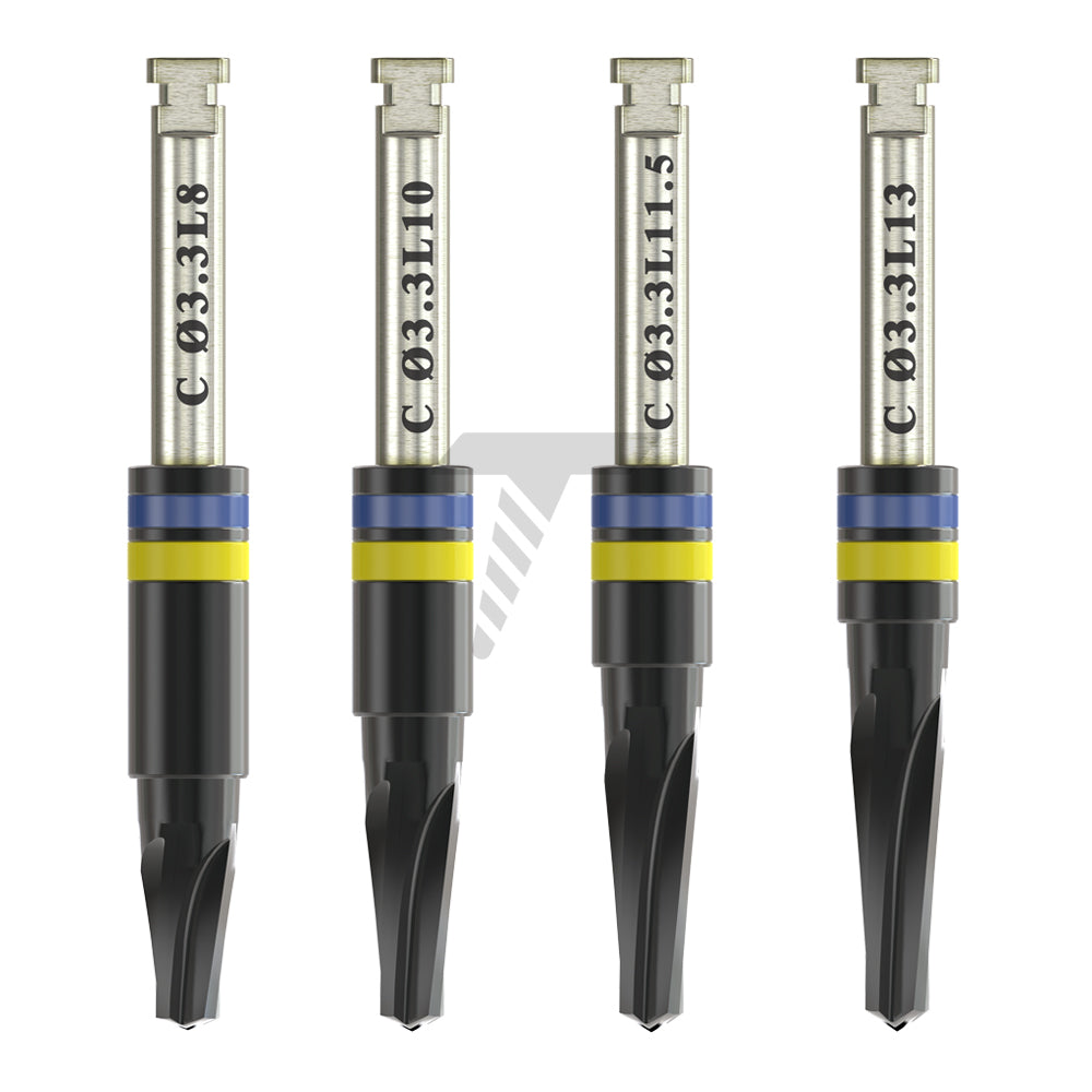 DLC Conical Integral Stopper Drills Ø2.1mmXØ3.3mm