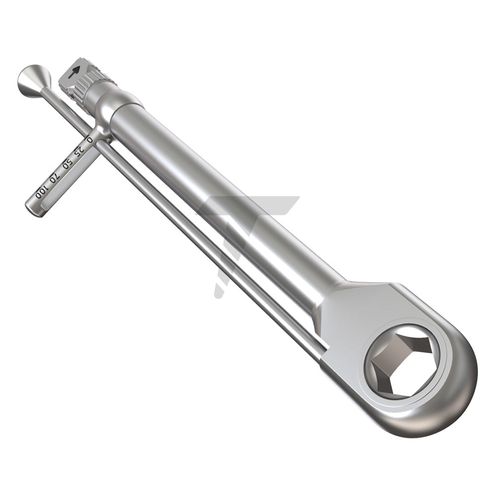 Surgical Torque Ratchet Wrench 6.35mm Driver