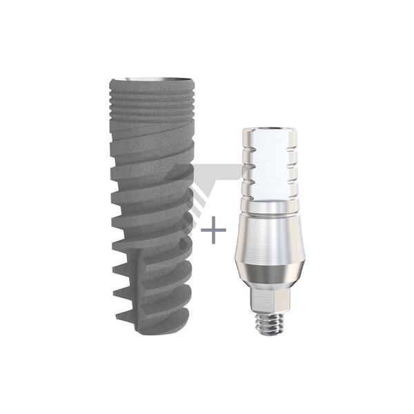 Mor MOR Spiral Implant Internal Hex Connection with Straight abutment dental set
