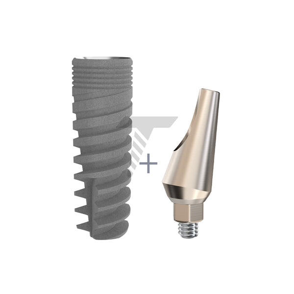 Mor MOR Spiral Implant Internal Hex Connection with Angulate abutment dental set