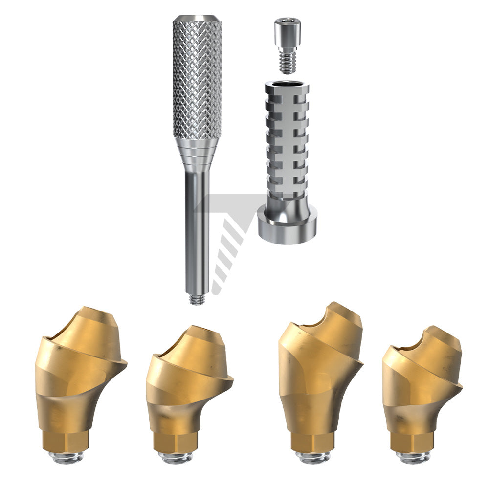 Angulated Multi Unit 17°/30° Titanium Sleeve Set Regular Platform (RP)