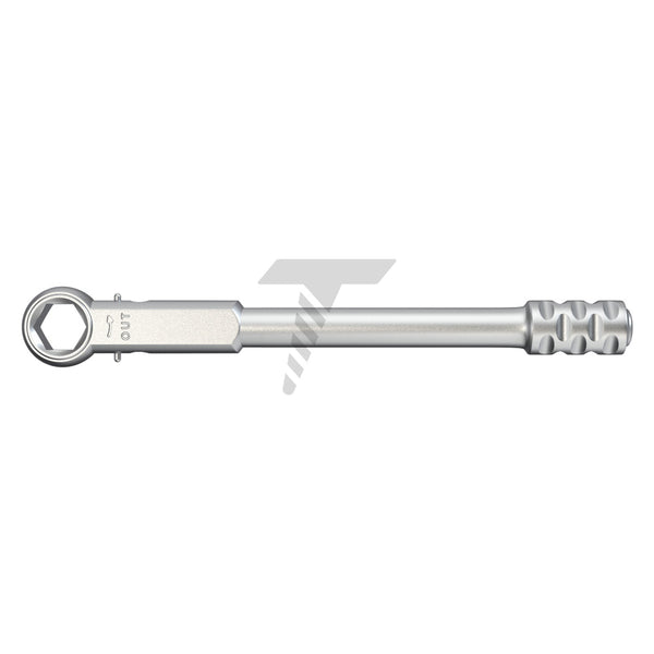 Dental Hand Wrench Adapter - 6.35mm Hex, Stainless Steel, For Implant Dentistry & Lab Work