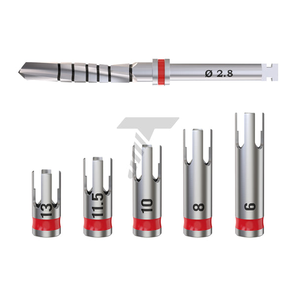Drill Ø2.8 with Stoppers Set - Precise Dental Drilling Kit