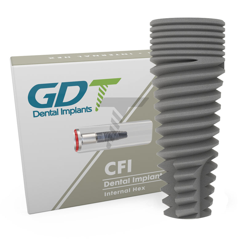 CFI Cylindrical Implant & Straight Abutment & Healing Cap